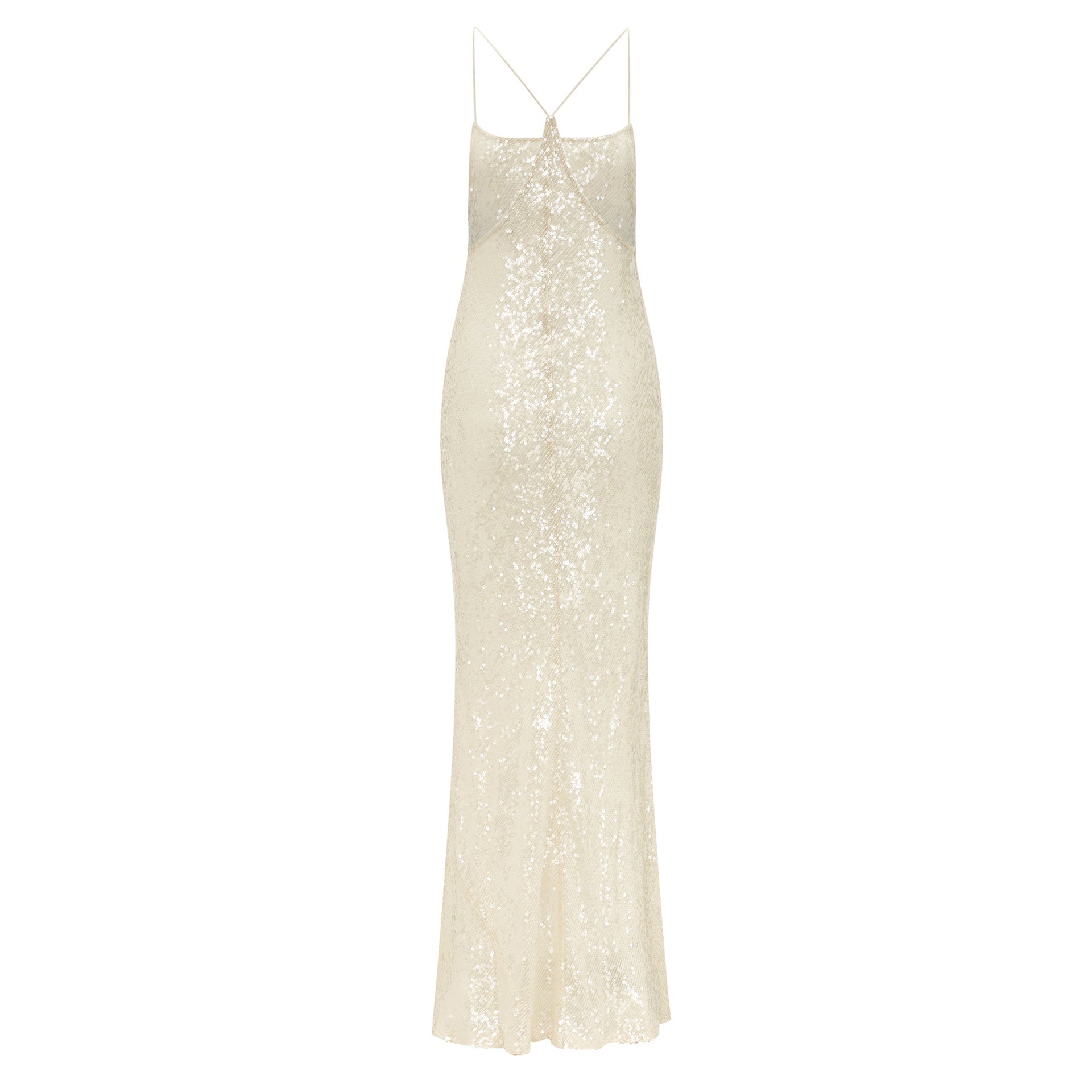 Backless Halter Dress Sequined Dress