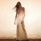 Backless Halter Dress Sequined Dress